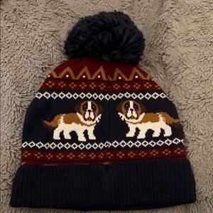 Gymboree Blue and Brown Dog Pattern Hat